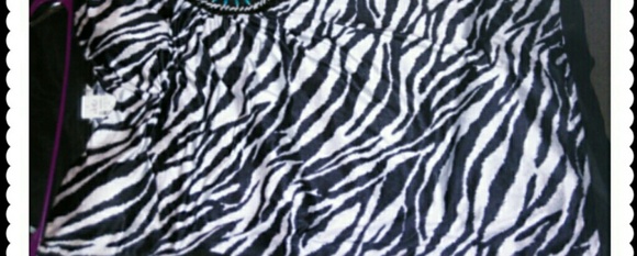 Zebra Mini Dress w/ Beading - Picture 3 of 3